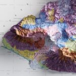 El Salvador Map 1974, Geology :Shaded relief map – flat print (not a 3D raised map)