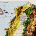 Ecuador Map 1982, Geology :Shaded relief map – flat print (not a 3D raised map)