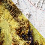 Death Valley California Map 1980, Geology :Shaded relief map – flat print (not a 3D raised map)