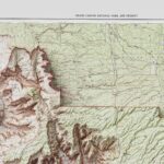 Grand Canyon Topographic Map 1962 :Shaded relief map – flat print (not a 3D raised map)