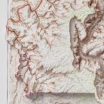 Grand Canyon Topographic Map 1962 :Shaded relief map – flat print (not a 3D raised map)
