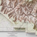 Grand Canyon Topographic Map 1962 :Shaded relief map – flat print (not a 3D raised map)