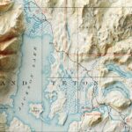 Grand Teton National Park Map 1899 :Shaded relief map – flat print (not a 3D raised map)
