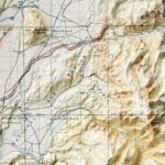 Grand Teton National Park Map 1899 :Shaded relief map – flat print (not a 3D raised map)