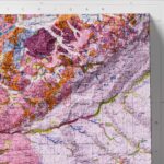 Indiana Geologic Map 1989 :Shaded relief map – flat print (not a 3D raised map)
