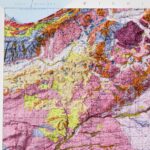 Indiana Geologic Map 1989 :Shaded relief map – flat print (not a 3D raised map)