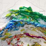 Iran Geological Map 1957 :Shaded relief map – flat print (not a 3D raised map)