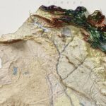 Iraq Geological Map 1986 :Shaded relief map – flat print (not a 3D raised map)