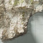 Isle of Wight Map 1919 :Shaded relief map – flat print (not a 3D raised map)