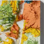 Israel Geological Map 1965 :Shaded relief map – flat print (not a 3D raised map)