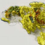 Jamaica Geological Map 1972 :Shaded relief map – flat print (not a 3D raised map)