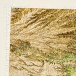 Kansas Map 1964, Geology :Shaded relief map – flat print (not a 3D raised map)