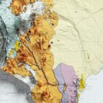 Kenya Map 1962 :Shaded relief map – flat print (not a 3D raised map)