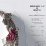 Malawi Map 1966, Geology :Shaded relief map – flat print (not a 3D raised map)