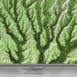 Mesa Verde Map 1967, Topography :Shaded relief map – flat print (not a 3D raised map)