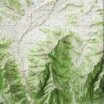 Mesa Verde Map 1967, Topography :Shaded relief map – flat print (not a 3D raised map)