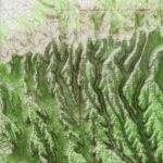 Mesa Verde Map 1967, Topography :Shaded relief map – flat print (not a 3D raised map)