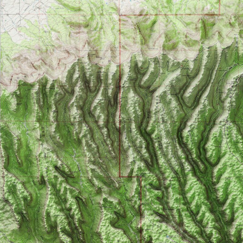Mesa Verde Map 1967, Topography :Shaded relief map – flat print (not a 3D raised map)