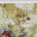 Montana Map 1955, Geology :Shaded relief map – flat print (not a 3D raised map)
