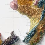 New Zealand North Island Map 1947 :Shaded relief map – flat print (not a 3D raised map)