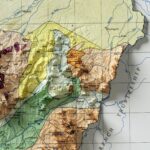 Nigeria Map 1959, Geology :Shaded relief map – flat print (not a 3D raised map)