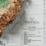 Nigeria Map 1959, Geology :Shaded relief map – flat print (not a 3D raised map)