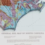 North Carolina Map 1990, Geology :Shaded relief map – flat print (not a 3D raised map)