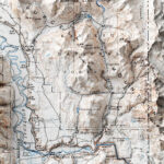 Priest Lake Map 1911, Topography :Shaded relief map – flat print (not a 3D raised map)