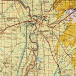 Sacramento Map 1965, Geology :Shaded relief map – flat print (not a 3D raised map)
