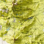 Three Sisters (Oregon) Mountains Map 1929, Topography :Shaded relief map – flat print (not a 3D raised map)