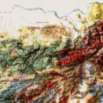 Afghanistan 1969, Geology :Shaded relief map – flat print (not a 3D raised map)