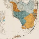 Florida Map 1945, Geology :Shaded relief map – flat print (not a 3D raised map)