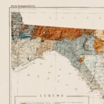 Florida Map 1945, Geology :Shaded relief map – flat print (not a 3D raised map)
