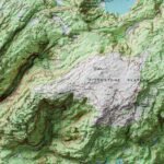 Yellowstone Topographic Map 1961 :Shaded relief map – flat print (not a 3D raised map)
