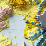 Yellowstone Map 1972, Geology :Shaded relief map – flat print (not a 3D raised map)
