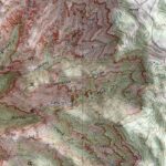 Cedar Breaks National Monument Map 1936 :Shaded relief map – flat print (not a 3D raised map)