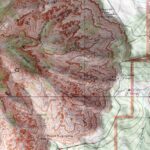 Cedar Breaks National Monument Map 1936 :Shaded relief map – flat print (not a 3D raised map)