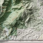 Linville Gorge Wilderness Map, Topographic :Shaded relief map – flat print (not a 3D raised map)