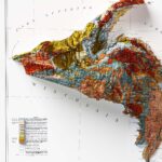 Upper Peninsula of Michigan Map 1911 :Shaded relief map – flat print (not a 3D raised map)