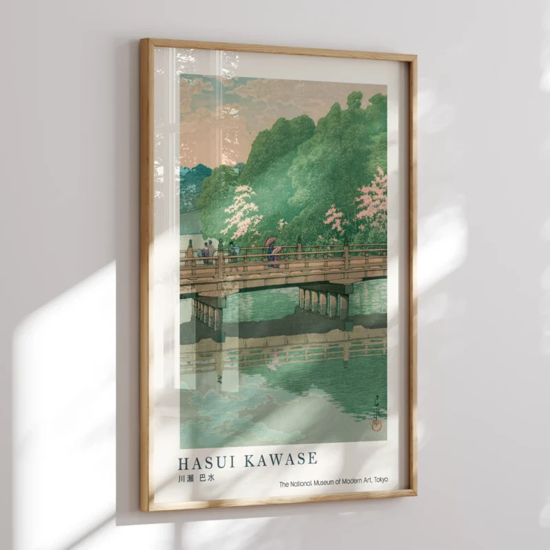 Benkei Bridge at Akasuka :Hasui Kawase