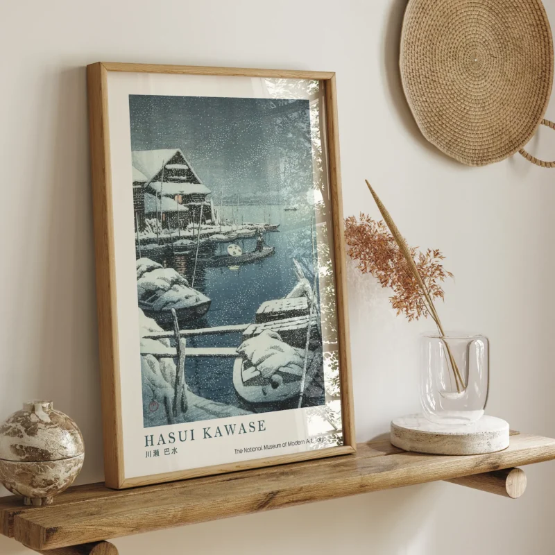 Snow at Mukojima :Hasui Kawase
