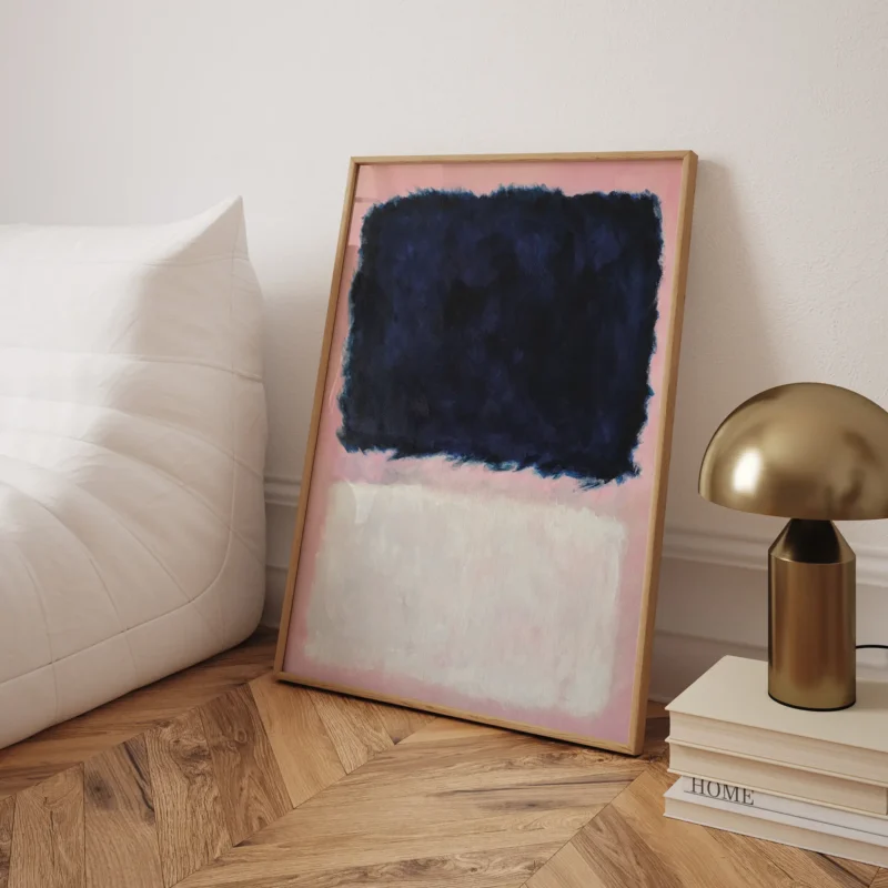 Blue And White Over Pink :Mark Rothko