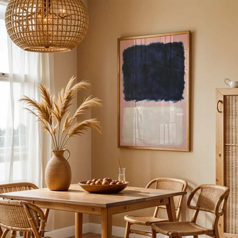 Blue And White Over Pink :Mark Rothko