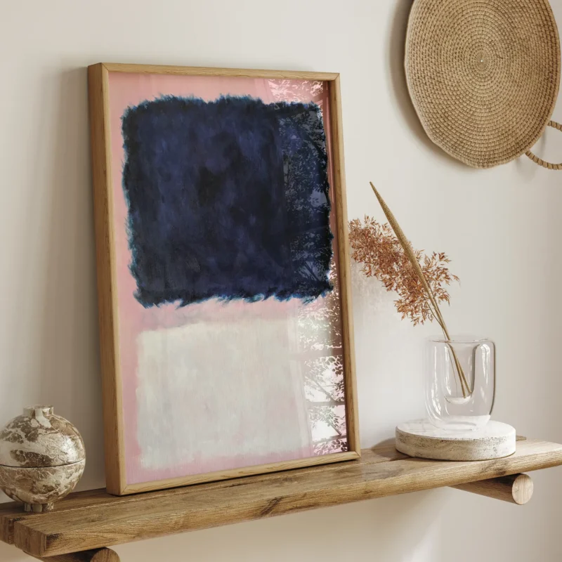 Blue And White Over Pink :Mark Rothko
