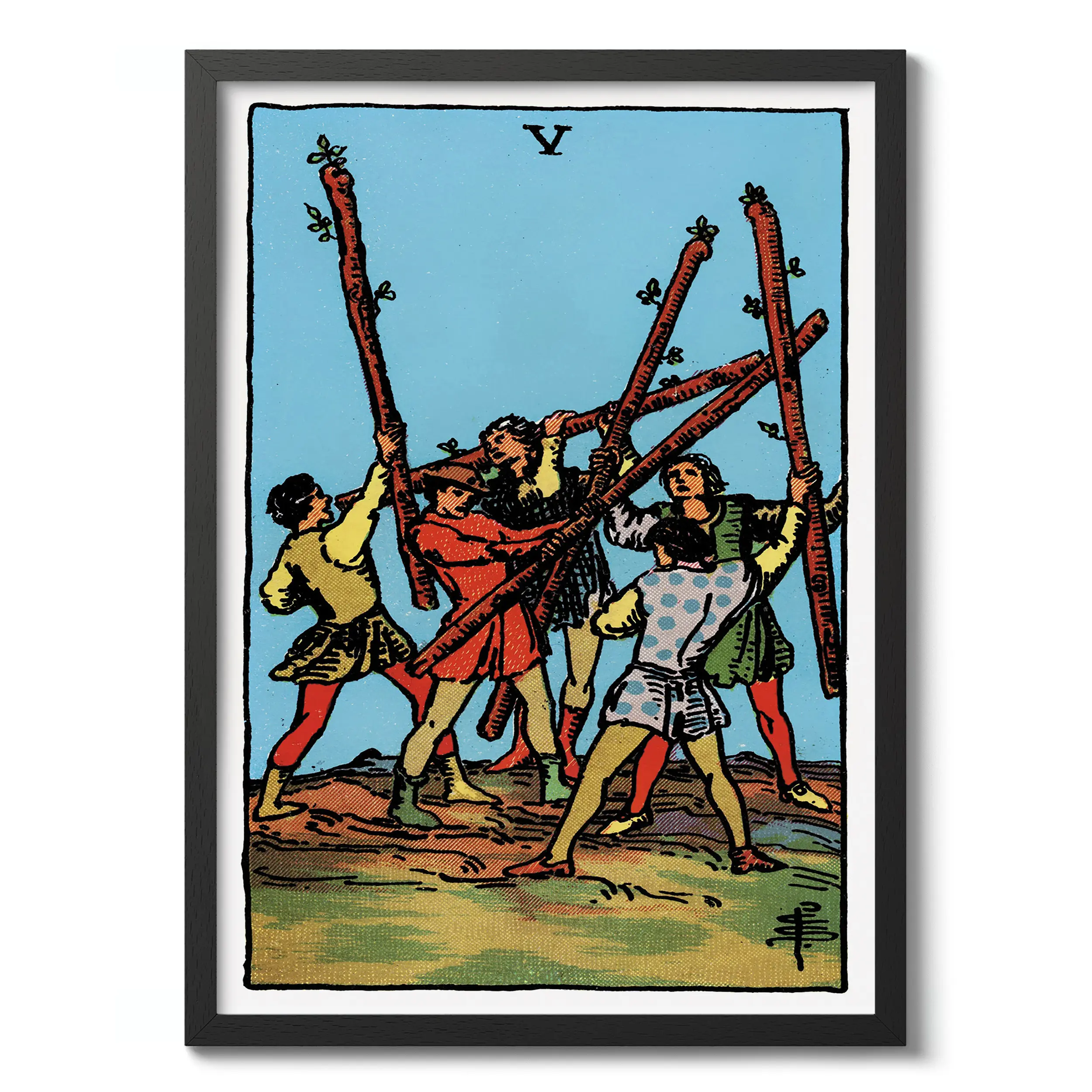 Five of Wands :Tarot Card