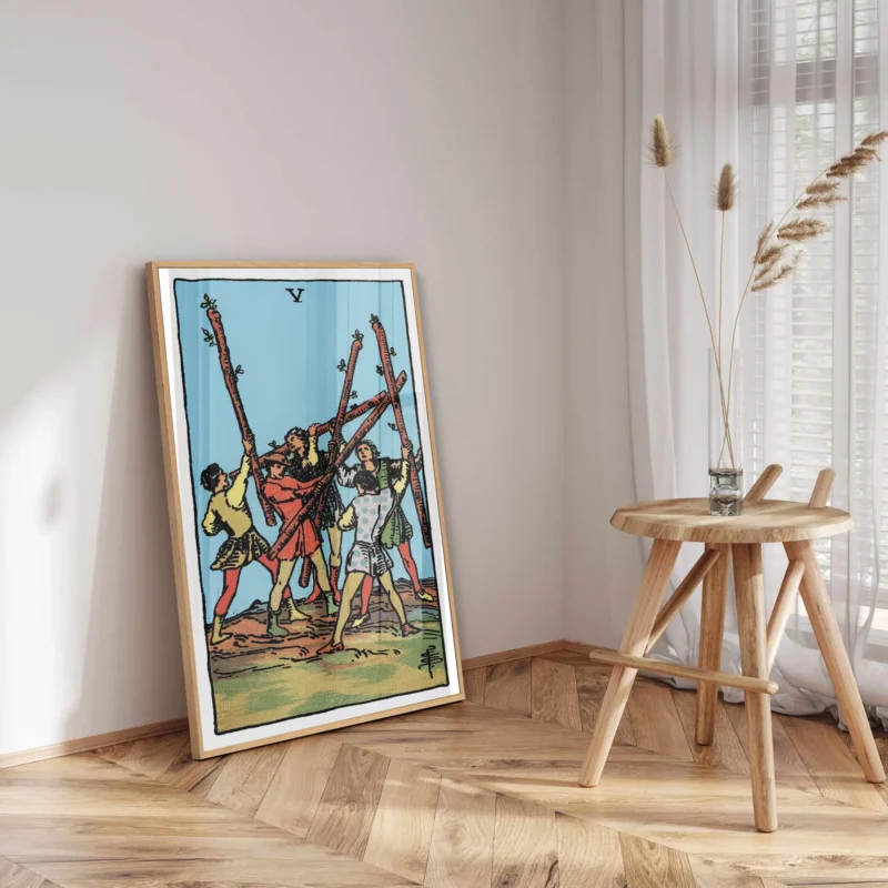 Five of Wands :Tarot Card