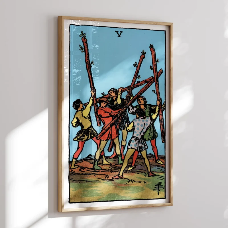 Five of Wands :Tarot Card