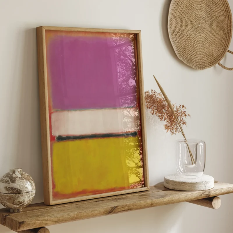 White Center Yellow, Pink and Lavender on Rose :Mark Rothko